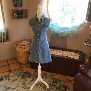 Ware Denim Button Front Dress Uk 16 Us 12